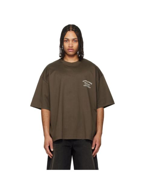 Wooyoungmi Khaki Lettering Graphic T-shirt