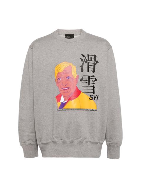 graphic-print cotton sweatshirt