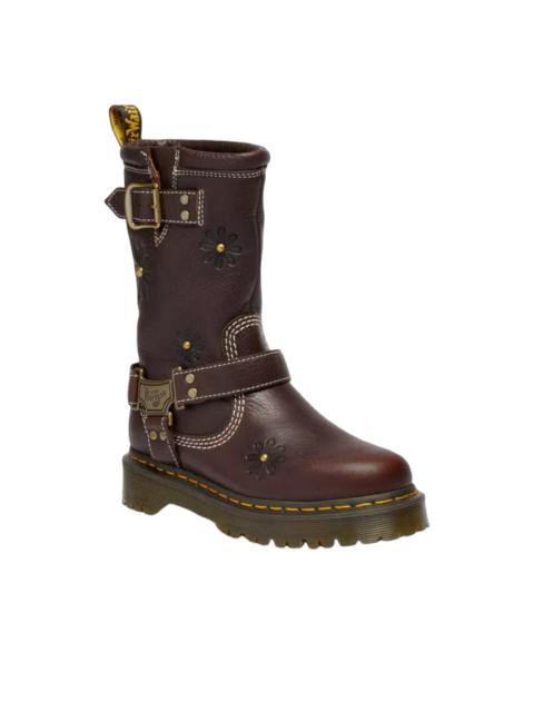Dr. Martens Dr. Martens Anistone Hi Flower Rigger Boots 'Dark Brown' 42823200