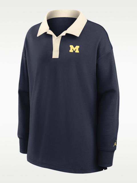Jordan Michigan Academic Women's Jordan Brand Dri-FIT Oversized Long-Sleeve Polo