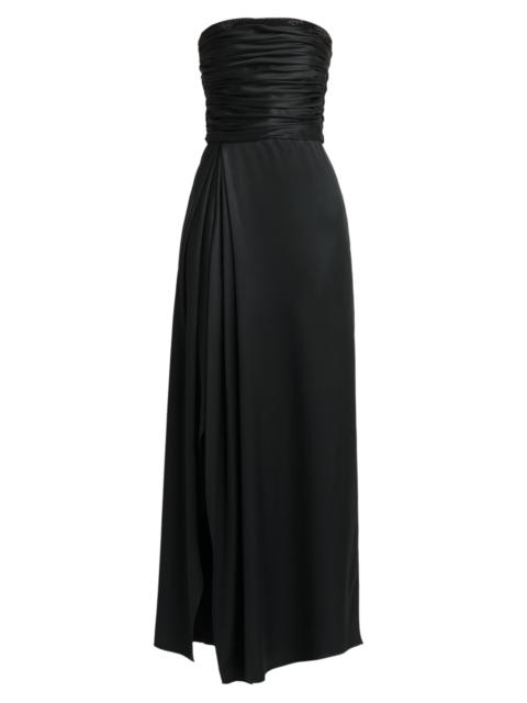 GIORGIO ARMANI Women's Strapless Gathered Silk Gown - Printed