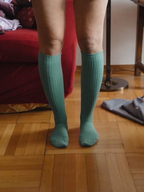 BASERANGE Rib Knee Socks - Organic Cotton Rib