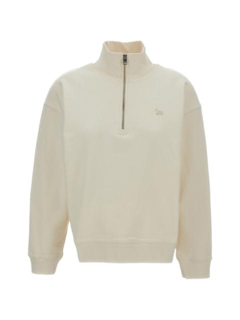 Maison Kitsuné ribbed-trim half-zip sweatshirt