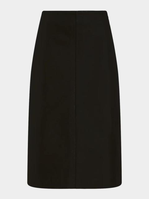 DEREK LAM 10 CROSBY Leather Pencil Skirt