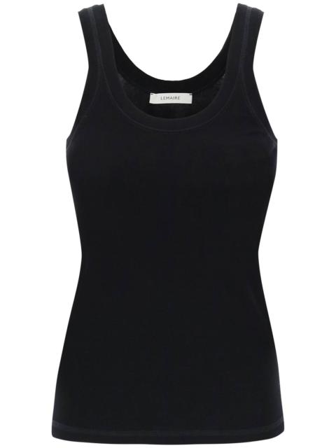 RIBBED SLEEVELESS TOP WITH