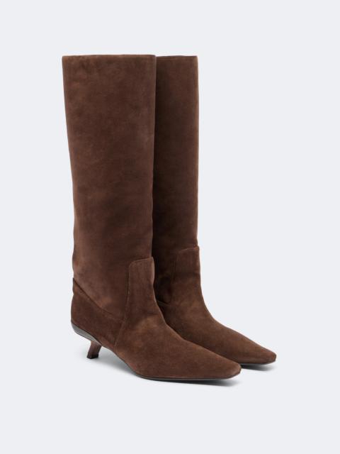 Brunello Cucinelli Monili suede knee-high boots