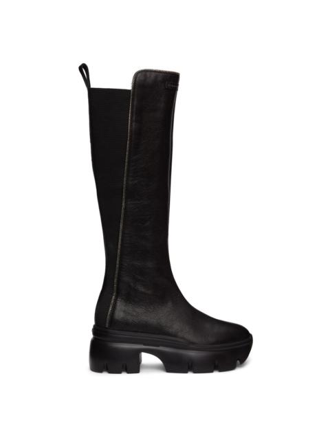 Giuseppe Zanotti Black Leather Zip Detail Tall Boots
