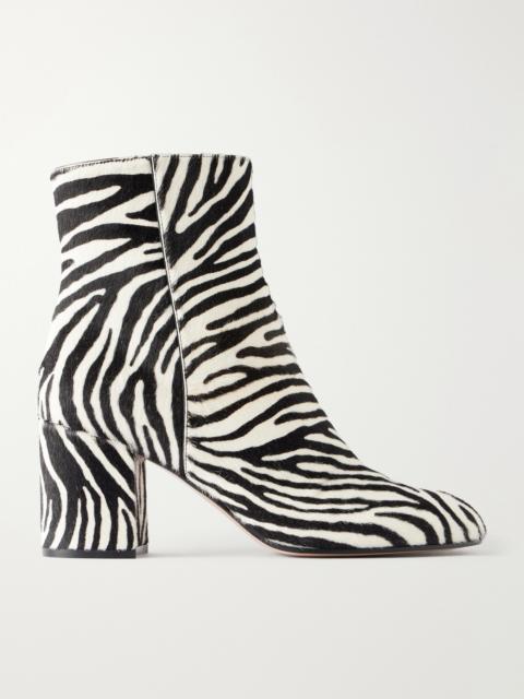 Gianvito Rossi Joelle Pony 70 Zebra-print Calf Hair Boots