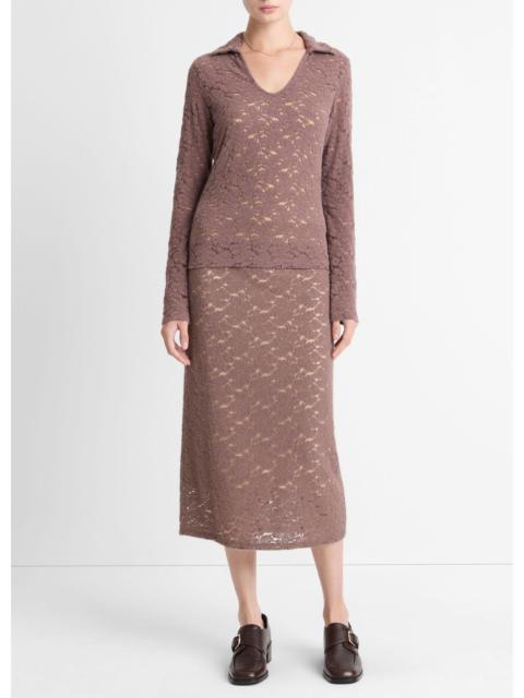 Vince Lace Midi Skirt