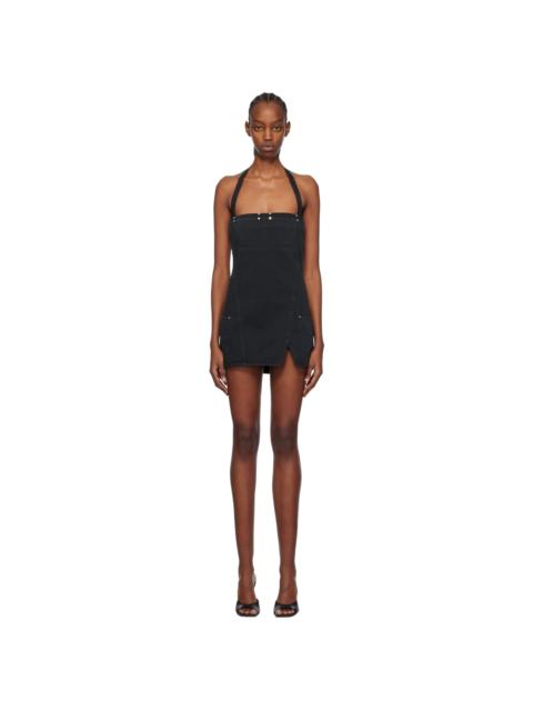 Dion Lee Black Apron Minidress