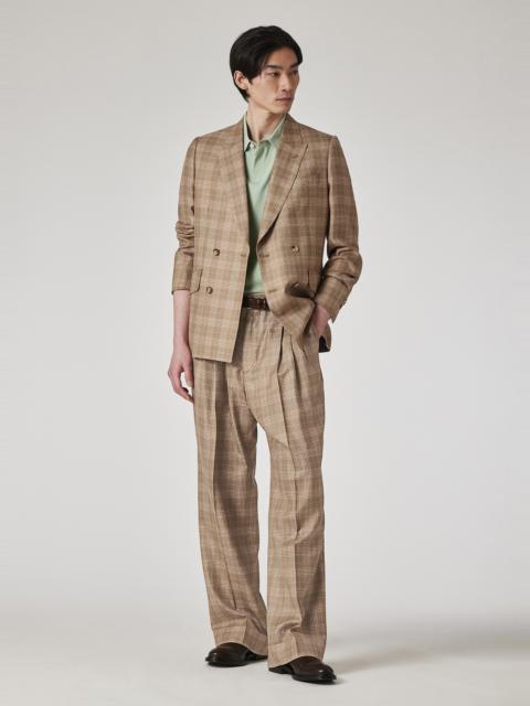 Paul Smith Light Brown Wool-Silk Check Suit