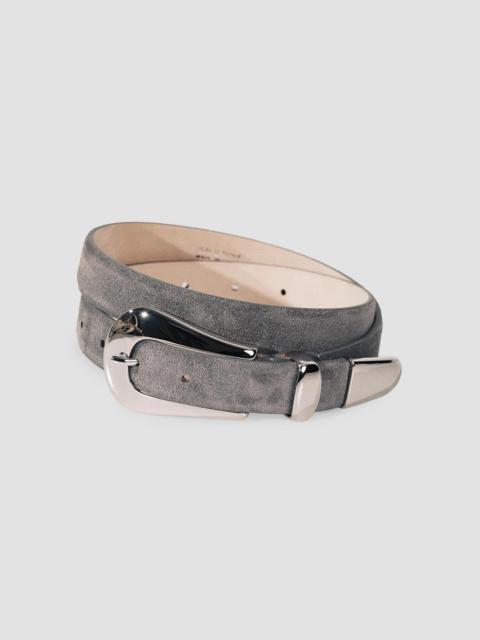 DÉHANCHE Women's Colette Suede Belt - Fog Suede Silver