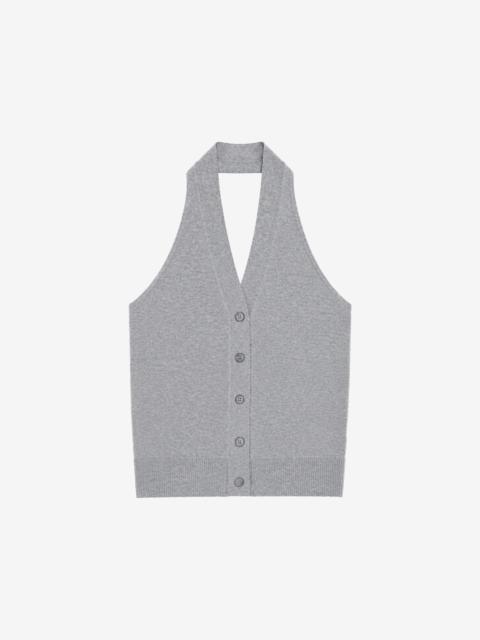 The Frankie Shop Nimi Knit Halter Top - Grey