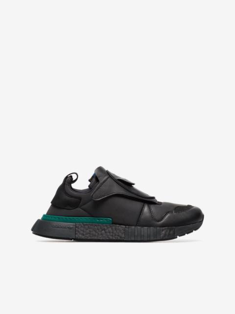 adidas black futurepacer leather sneakers
