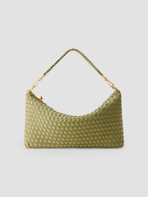 NAGHEDI Women's Porto Small Half-Moon Shoulder Bag - Bottle Green