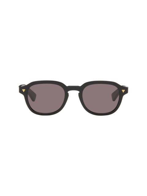 Bottega Veneta Black Soft Recycled Acetate Panthos Sunglasses