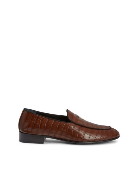 Rudolph crocodile-effect leather loafers