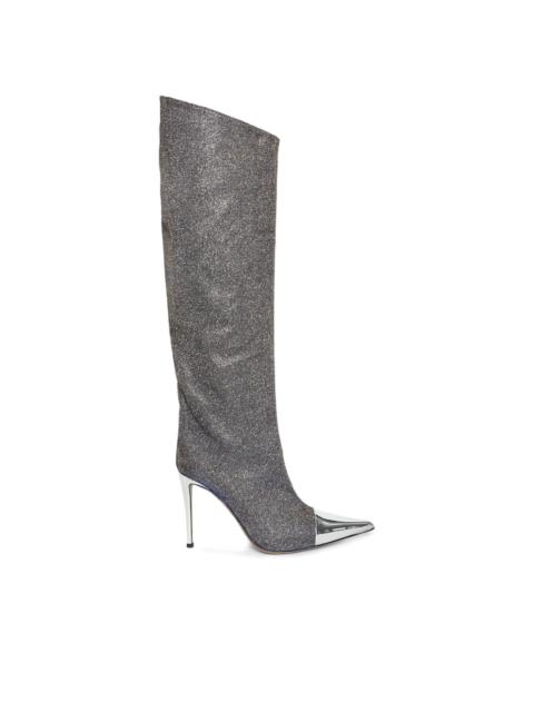 105mm pointed-toe knee boots
