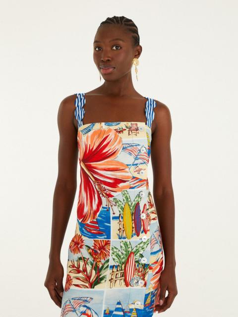 FARM RIO Summer Diary Multicolor Mini Dress