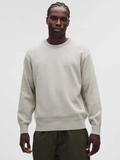 lululemon Cotton-Blend Knit Long-Sleeve Crewneck Sweater