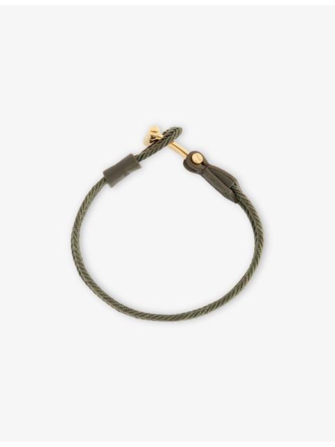 TOM FORD Braided Nylon And Gold-Plated Brass Bracelet