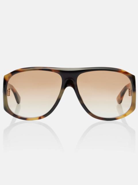Chloé Logo oversized sunglasses