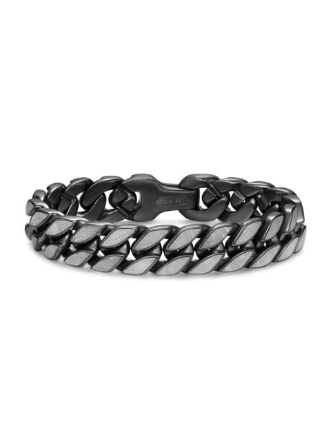 DAVID YURMAN Men's Curb Chain Bracelet in Black Titanium - Meteorite