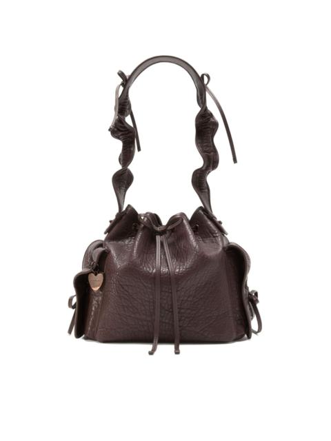 Acne Studios ruffled drawstring shoulder bag