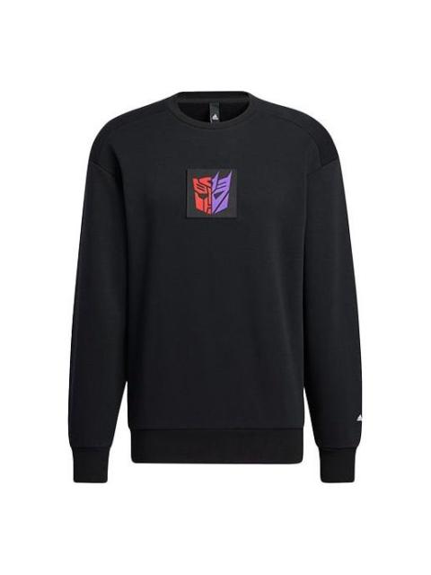 adidas adidas x Transformers Crossover CNY TF Turf SWEAT 22 Pattern Printing Sports Pullover Black HM7449