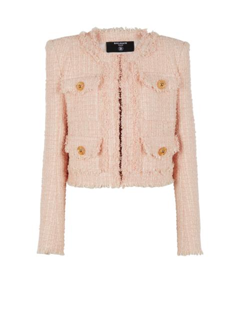 [RAIVE] Buckle Crop Tweed Jacket ☆送料込☆ OSCAR DE LA RENTA TWEED CROP MOTORCYCLE JACKET – Belinda