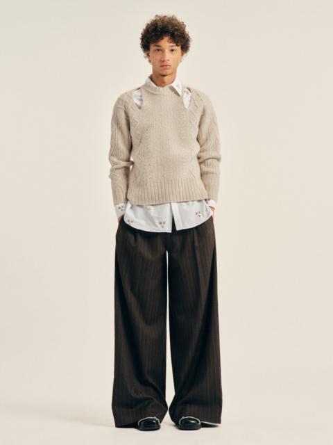 Simone Rocha Cable Knit Slash Jumper
