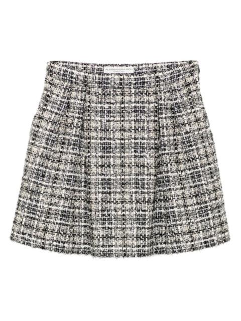Alessandra Rich checked lurex tweed skirt