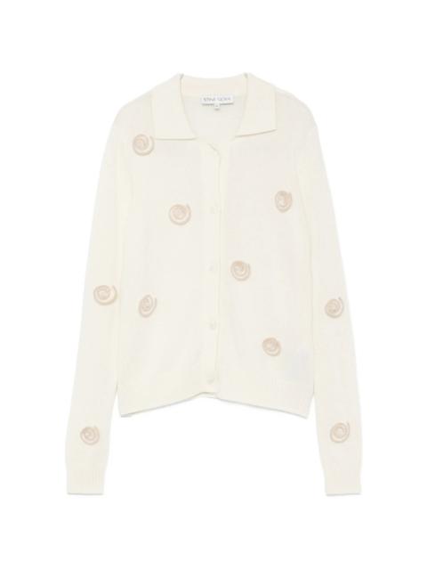 STINE GOYA Stine Goya Snail-embellished Polo-collar Cardigan