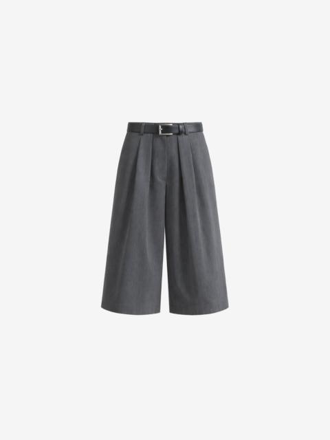 The Frankie Shop Kalvo Belted Bermuda Shorts - Dark Grey