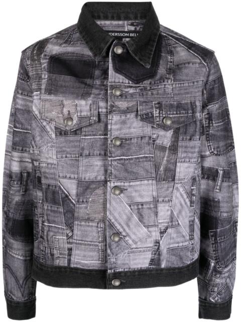 patchwork-design denim jacket