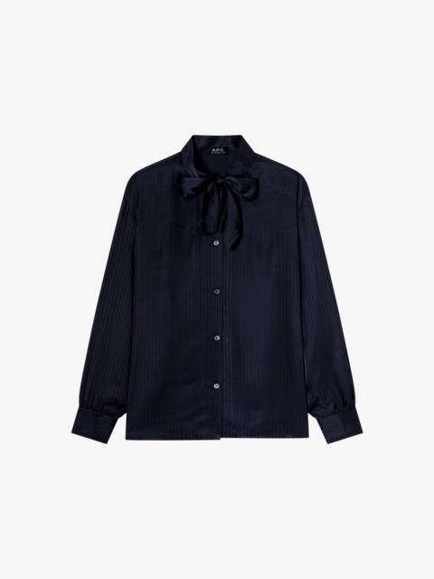 A.P.C. TIE COLLAR BLOUSE