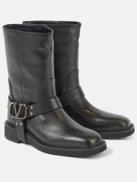Valentino VLogo Signature leather biker boots