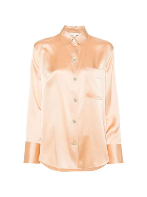 long-sleeve silk shirt