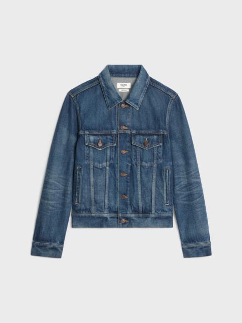 CELINE Trucker jacket in dark union wash denim