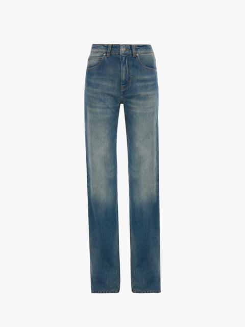 Victoria Beckham New Julia Stretch Jean In Worn Blue Wash