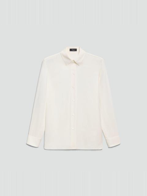 Theory Straight Shirt in Silk Georgette