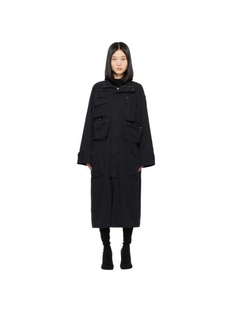 Black Bellows Pocket Coat
