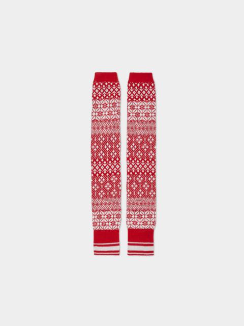 DSQUARED2 JACQUARDED KNIT LEG WARMERS