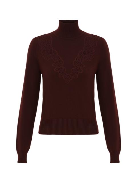 Zimmermann VALIANT MERINO LACE TURTLENECK
