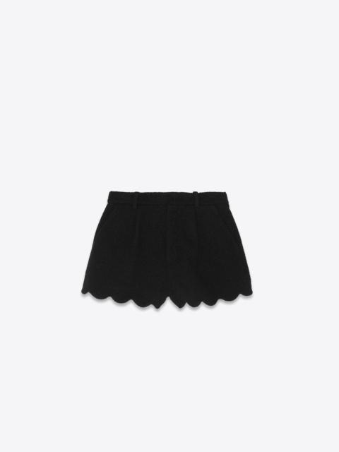 mini shorts in bouclé tweed