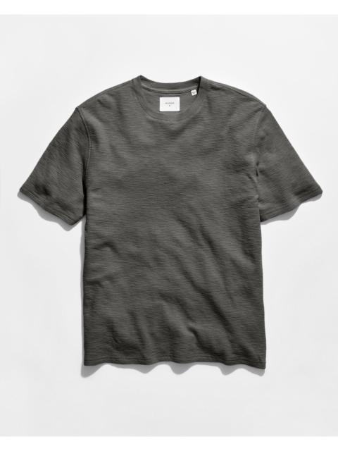 Billy Reid Short Sleeve Slub Tuck Crew
