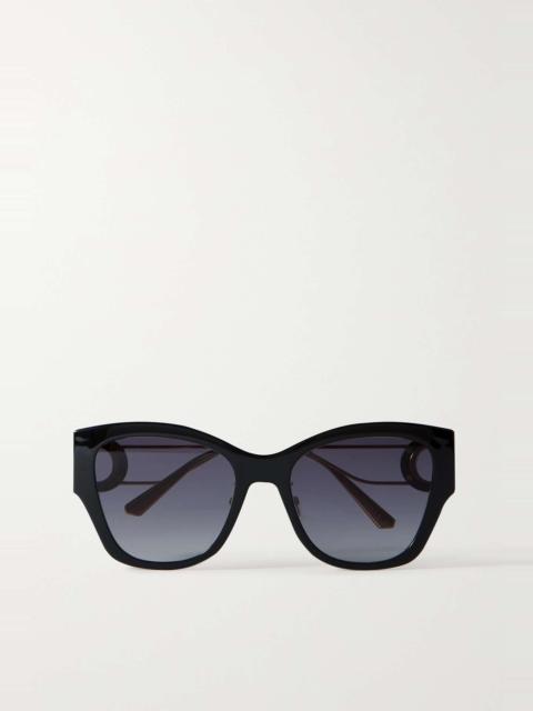 Montaigne oversized square-frame tortoiseshell acetate and gold-tone sunglasses