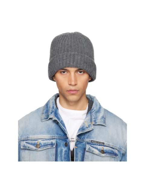 Maison Margiela Gray Ribbed Beanie