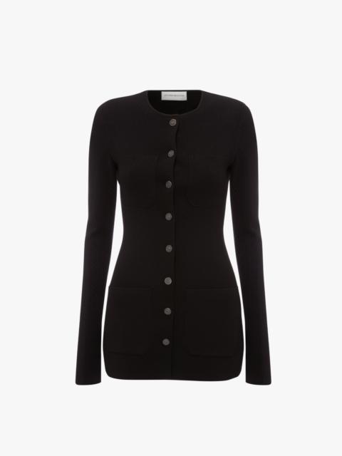 Victoria Beckham VB Body Longline Jacket in Black