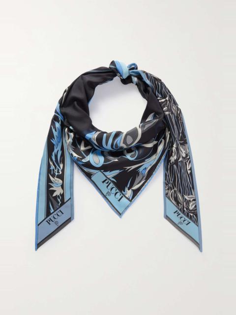 PUCCI Printed silk-twill scarf